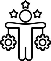 Work Life Balance Line Icon vector