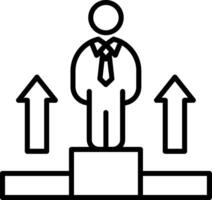 Career Success Line Icon vector