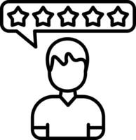 Rating Line Icon vector