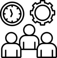 Work Time Line Icon vector