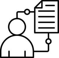HR Manager Line Icon vector