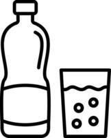Drink Bottle Line Icon vector