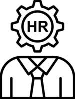 Hr Manager Line Icon vector