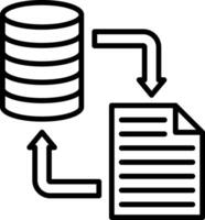 Data Transformation Line Icon vector