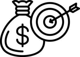 Objective Line Icon vector