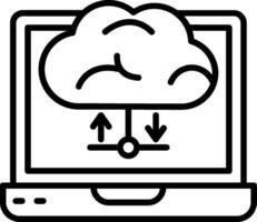 Cloud Computing Line Icon vector