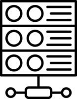 Server Line Icon vector