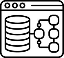 Data Modeling Line Icon vector