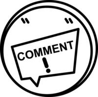 Comment Line Icon vector
