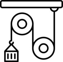 Pulley Line Icon vector