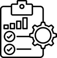Project Management Line Icon vector
