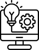 Monitor Line Icon vector