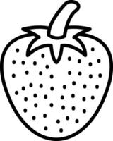 Strawberry Line Icon vector