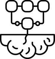 Data Modeling Line Icon vector