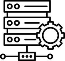 Hosting Line Icon vector