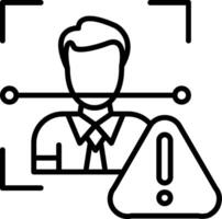 Face Scan Line Icon vector