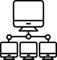 Computer Networks Line Icon vector