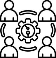 Employee Line Icon vector