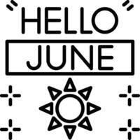 June Line Icon vector
