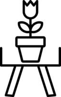 Plant Line Icon vector