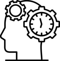 Time Management Line Icon vector