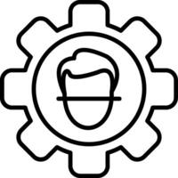 Face Detection Line Icon vector