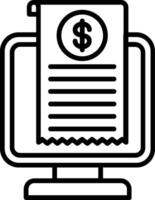 Receipt Line Icon vector