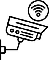 Cctv Camera Line Icon vector