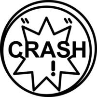 Crash Line Icon vector
