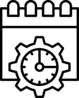 Deadline Line Icon vector