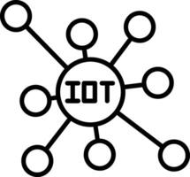 Iot Line Icon vector