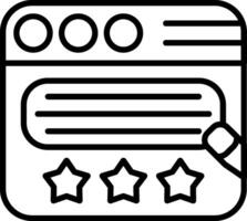 Rating Line Icon vector