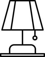 Table Lamp Line Icon vector