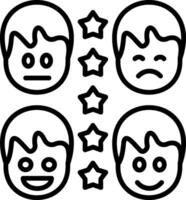 User Rating Line Icon vector