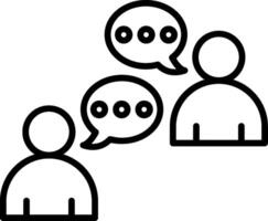 Dialog Line Icon vector