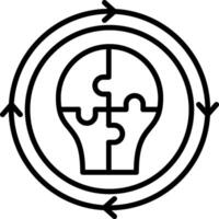 Problem Solving Line Icon vector