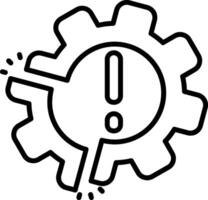 Disruption Line Icon vector