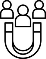Lead Generation Line Icon vector