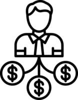 Diversification Line Icon vector