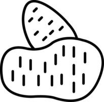Potatoes Line Icon vector
