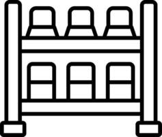 Shoe Rack Line Icon vector
