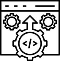 Configuration Line Icon vector