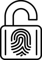 Unlock Line Icon vector
