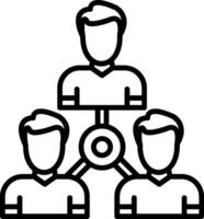 Delegation Line Icon vector
