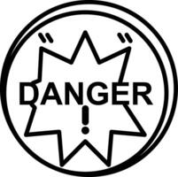 Danger Line Icon vector