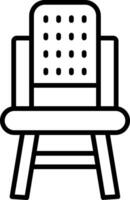 Dining Chair Line Icon vector