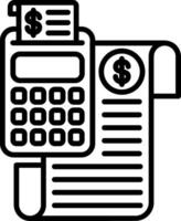Bill Line Icon vector