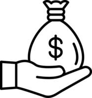 Funds Line Icon vector
