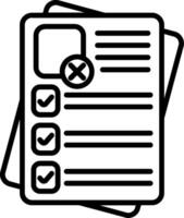 Residual Line Icon vector