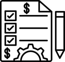 Project Management Line Icon vector